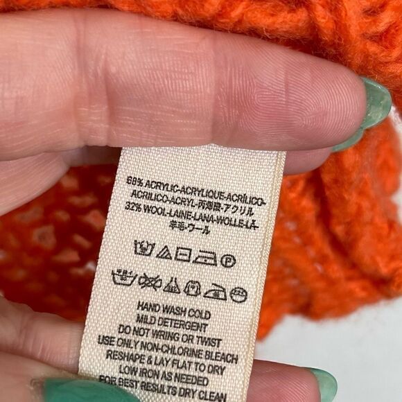 𝅺FREE People Crashing Waves Pullover Chunky Knit Sweater M - Picture 8 of 9